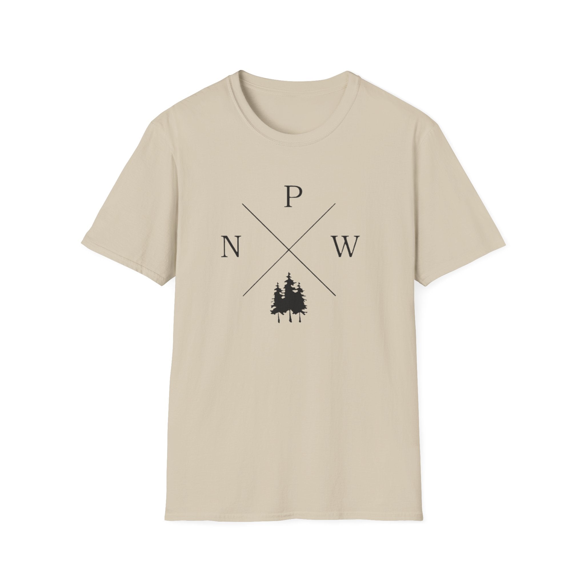 Compass Pines t-shirt | North South East West forest logo