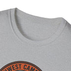 Northwest Camping Club Find Your Fire T-Shirt | Campfire Trees Outdoor Badge Shirt