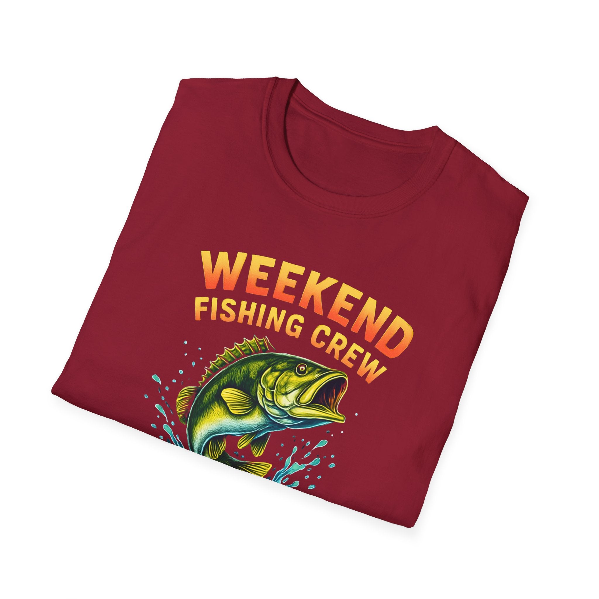 Weekend Fishing Crew T-Shirt | Bass Fish Illustration, Angler Tee