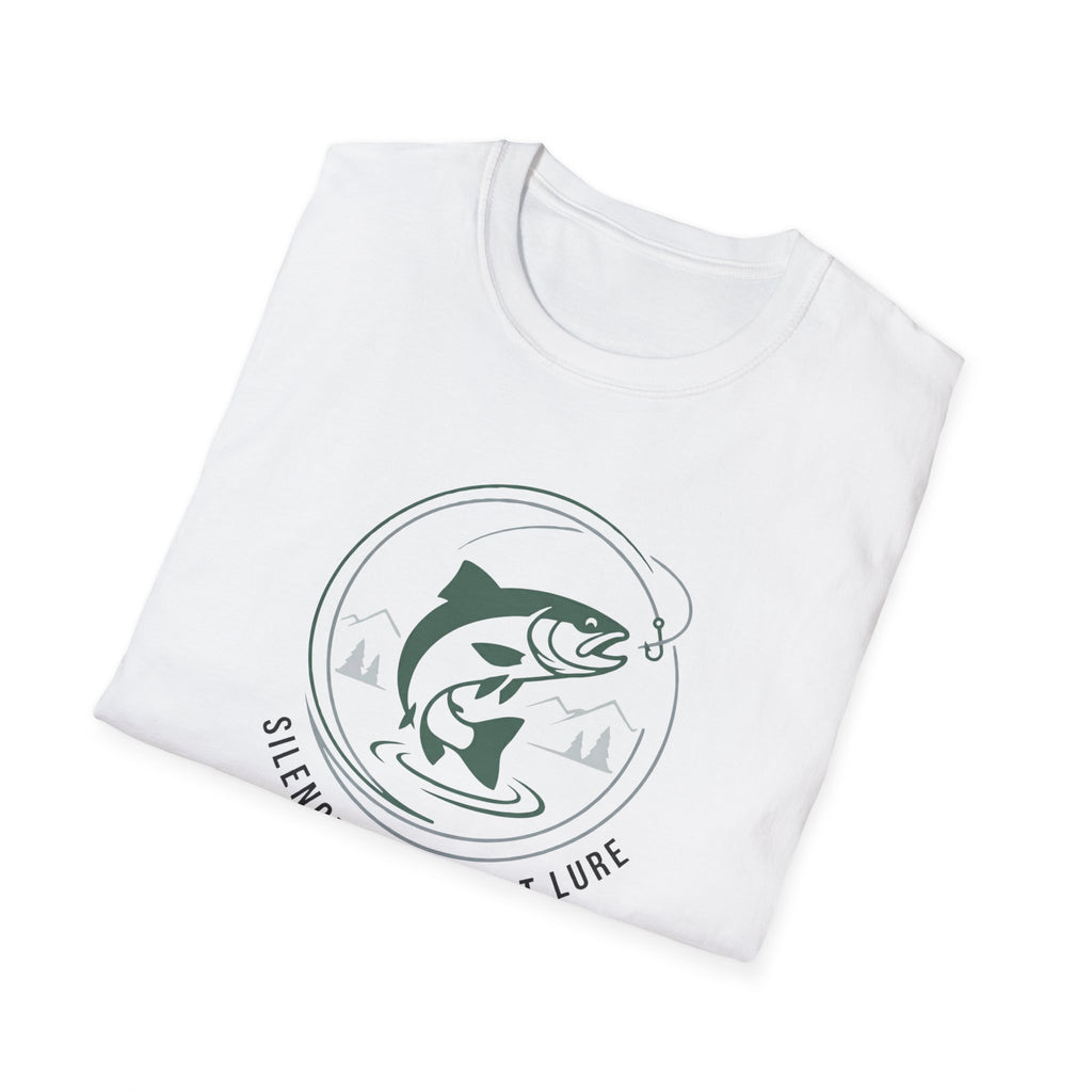 Fishing Trout Illustration T-Shirt | 'Silence Is The Best Lure' Outdoor Angler Tee