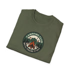 Campfire Club Patch design T-Shirt | Mountain Camping Logo Tee
