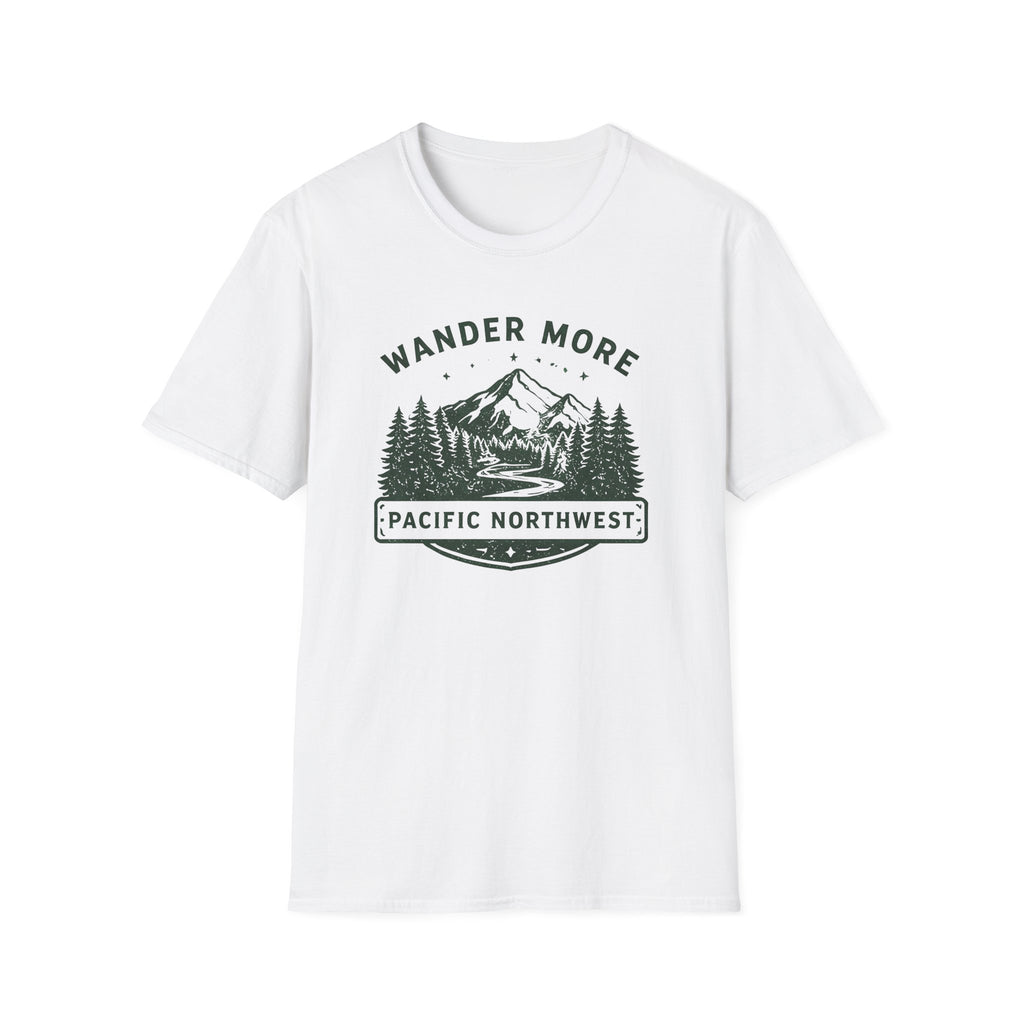 Wander More Pacific Northwest T-Shirt | Mountain Forest Adventure Tee