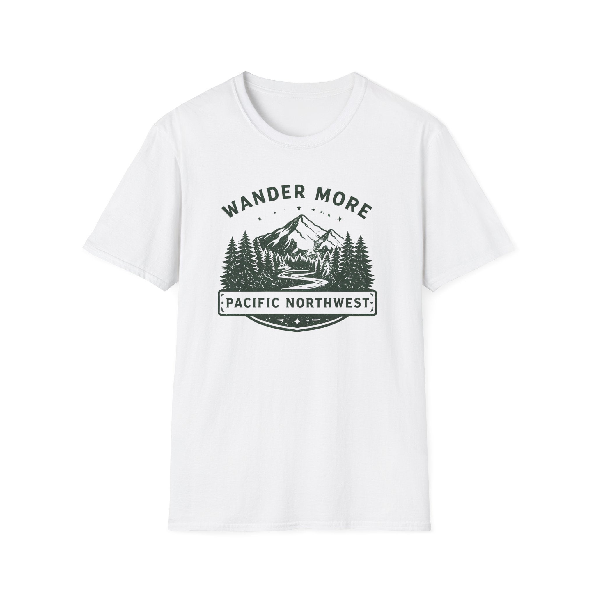 Wander More Pacific Northwest T-Shirt | Mountain Forest Adventure Tee