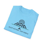 Sleep Outside Stay Simple T-Shirt | Mountain Camping Graphic Tee