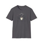 Coffee Cup in Pines T-Shirt | mountain camp mug, minimalist outdoors design