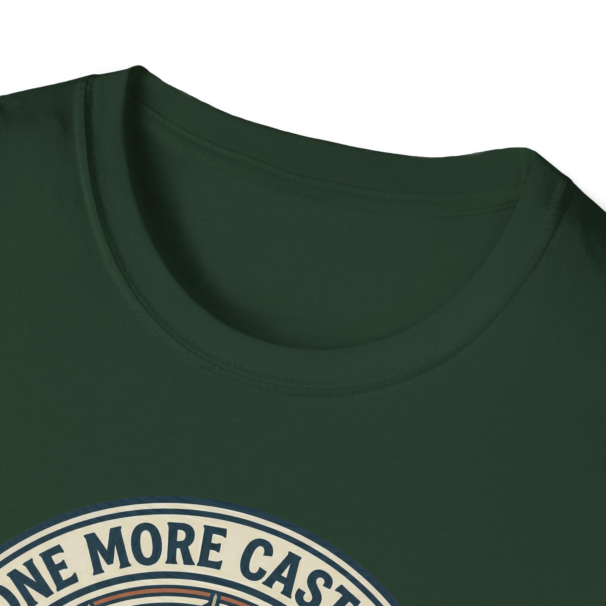 Just One More Cast Fishing T-Shirt | Retro Sunset Angler Design