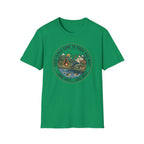 Camping Scene T-Shirt | Vintage Tent Lake Illustration, 'Good Things Come to Those Who Wait'