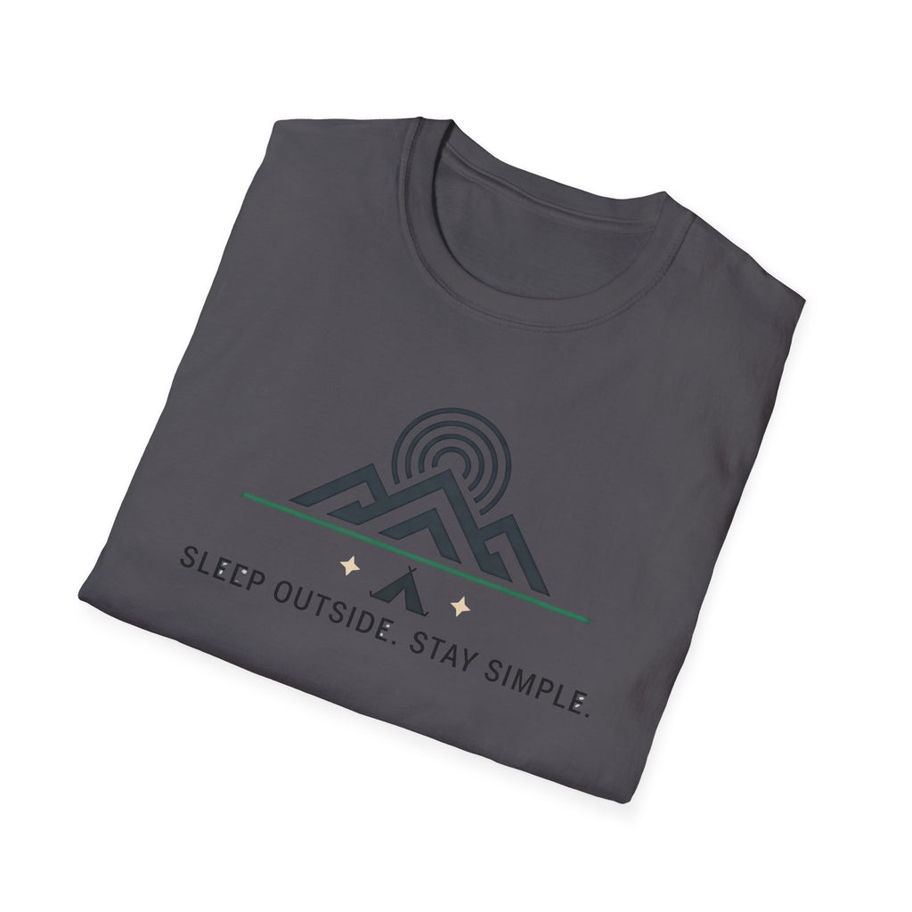Sleep Outside Stay Simple T-Shirt | Mountain Camping Graphic Tee