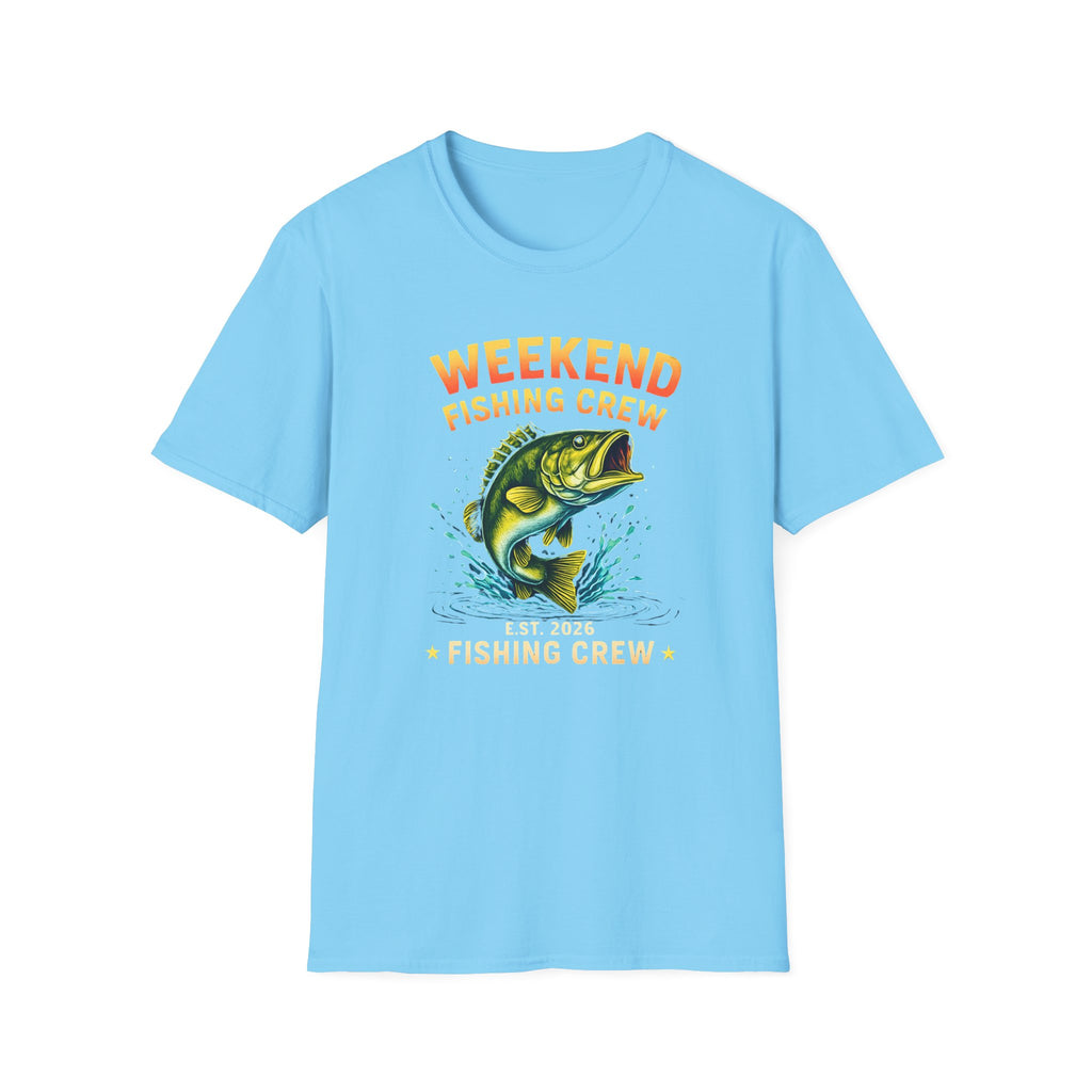Weekend Fishing Crew T-Shirt | Bass Fish Illustration, Angler Tee