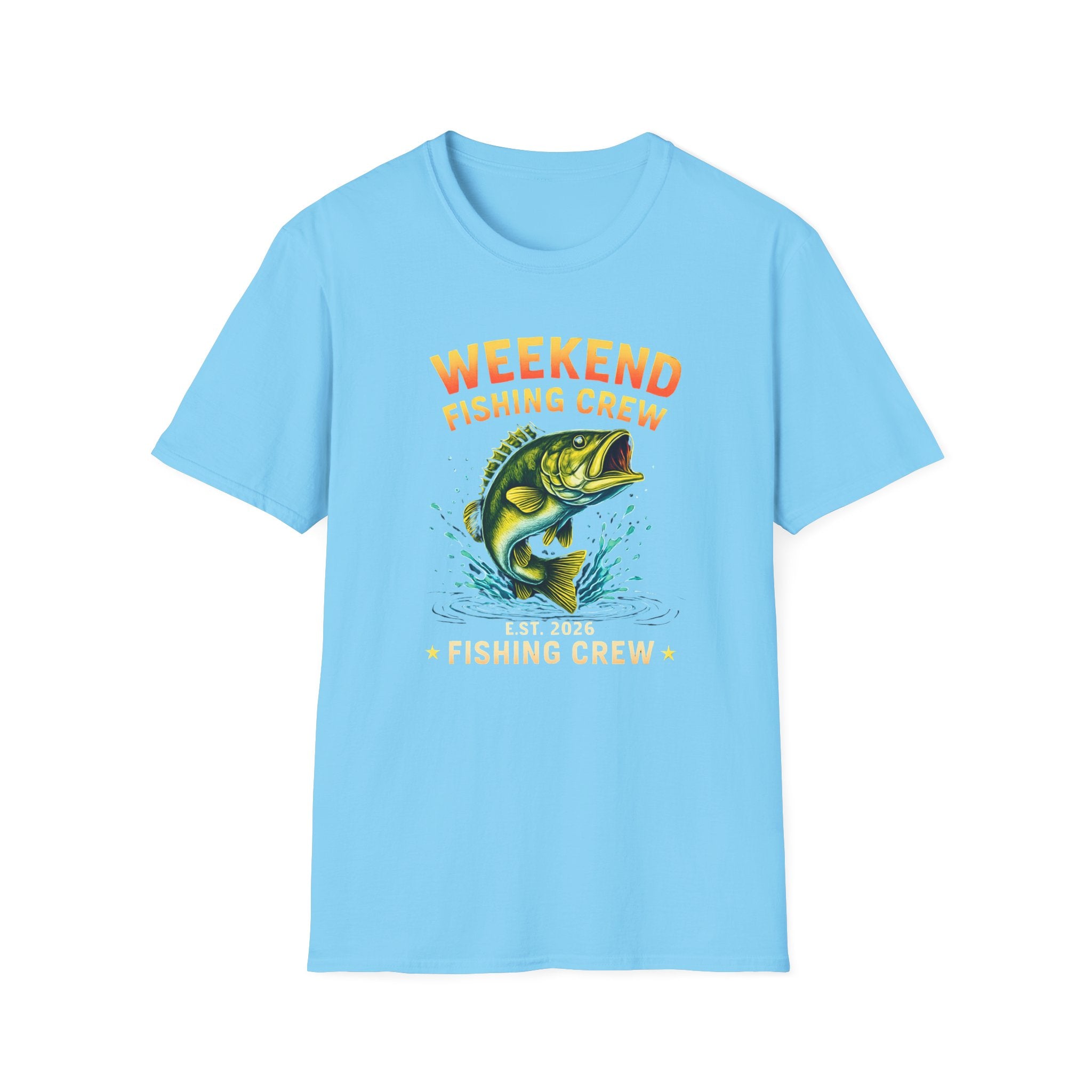 Weekend Fishing Crew T-Shirt | Bass Fish Illustration, Angler Tee