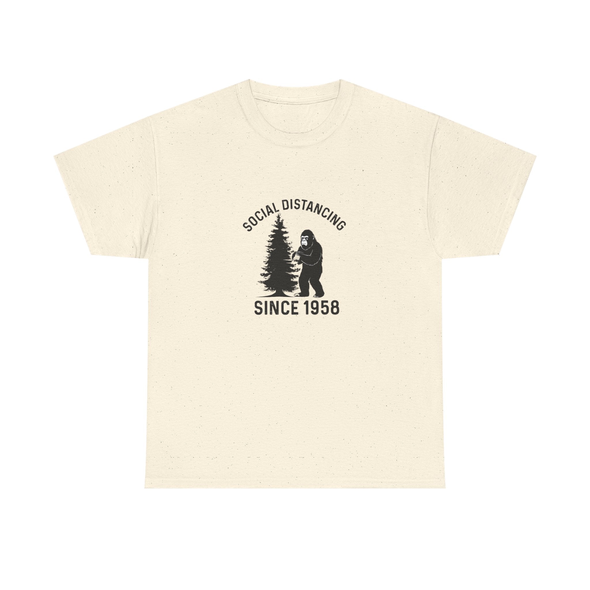 Bigfoot Social Distancing Since 1958 Tee | Sasquatch Forest Graphic Shirt