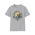 Just One More Cast Fishing T-Shirt | Retro Sunset Angler Design