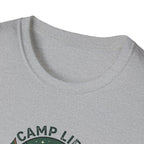 Camp Life tent campfire graphic T-Shirt | camping outdoors nature