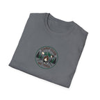 Camp Club We Tried T-Shirt | Camping Badge, Mountains & Pine Trees