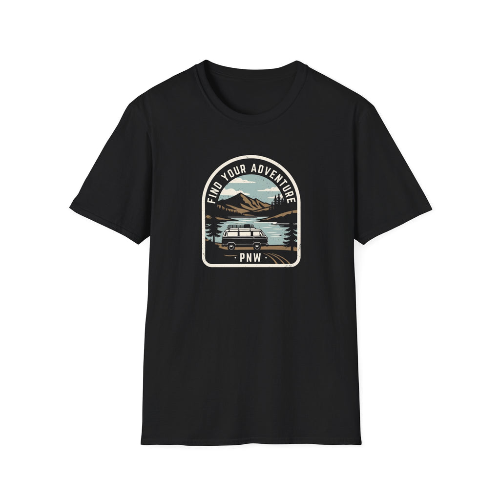 Mountain Lake Vista T-Shirt | Retro Scenic Nature Tee