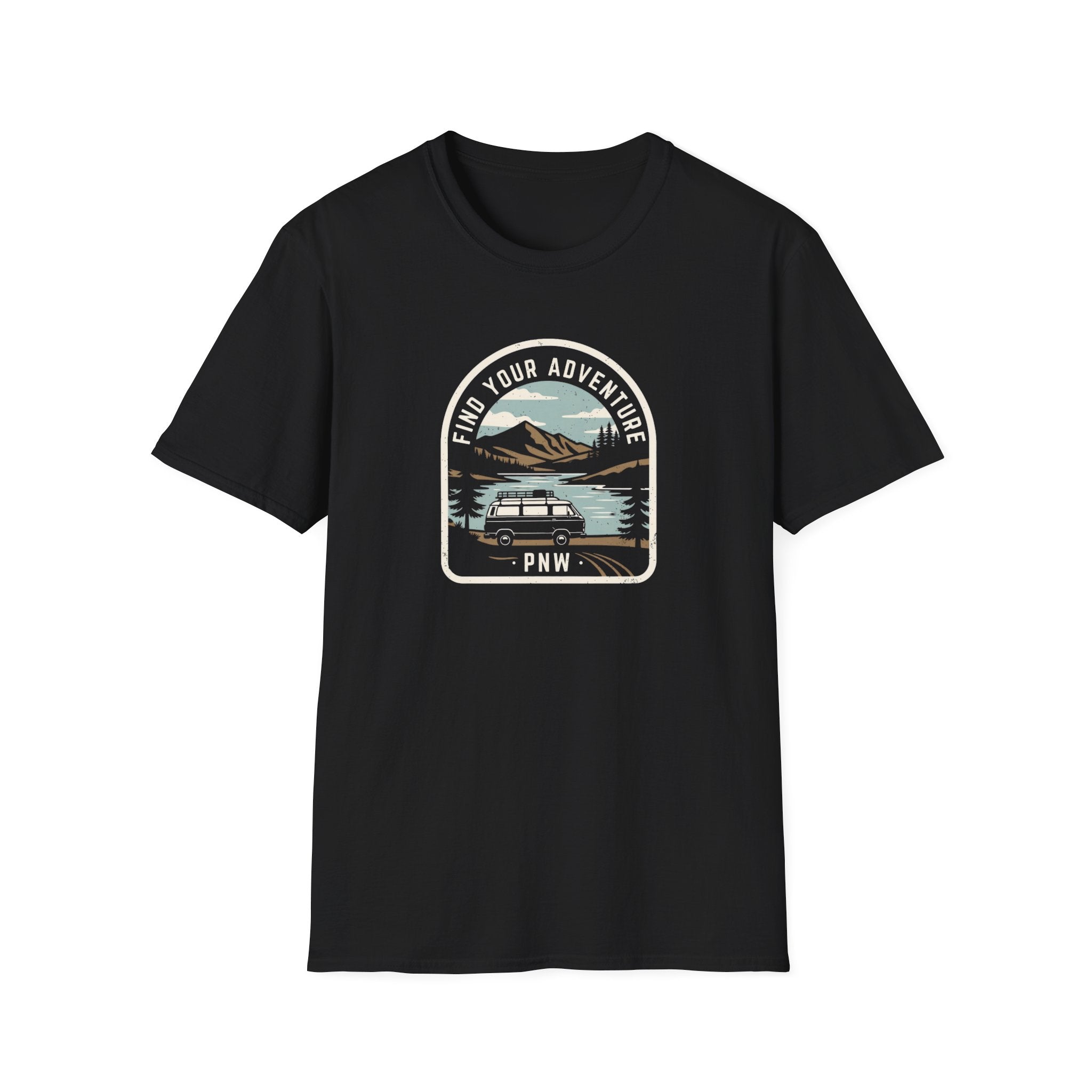 Mountain Lake Vista T-Shirt | Retro Scenic Nature Tee