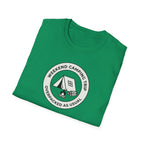 Weekend Camping Trip Overpacked As Usual T-Shirt | Camping Badge Tee