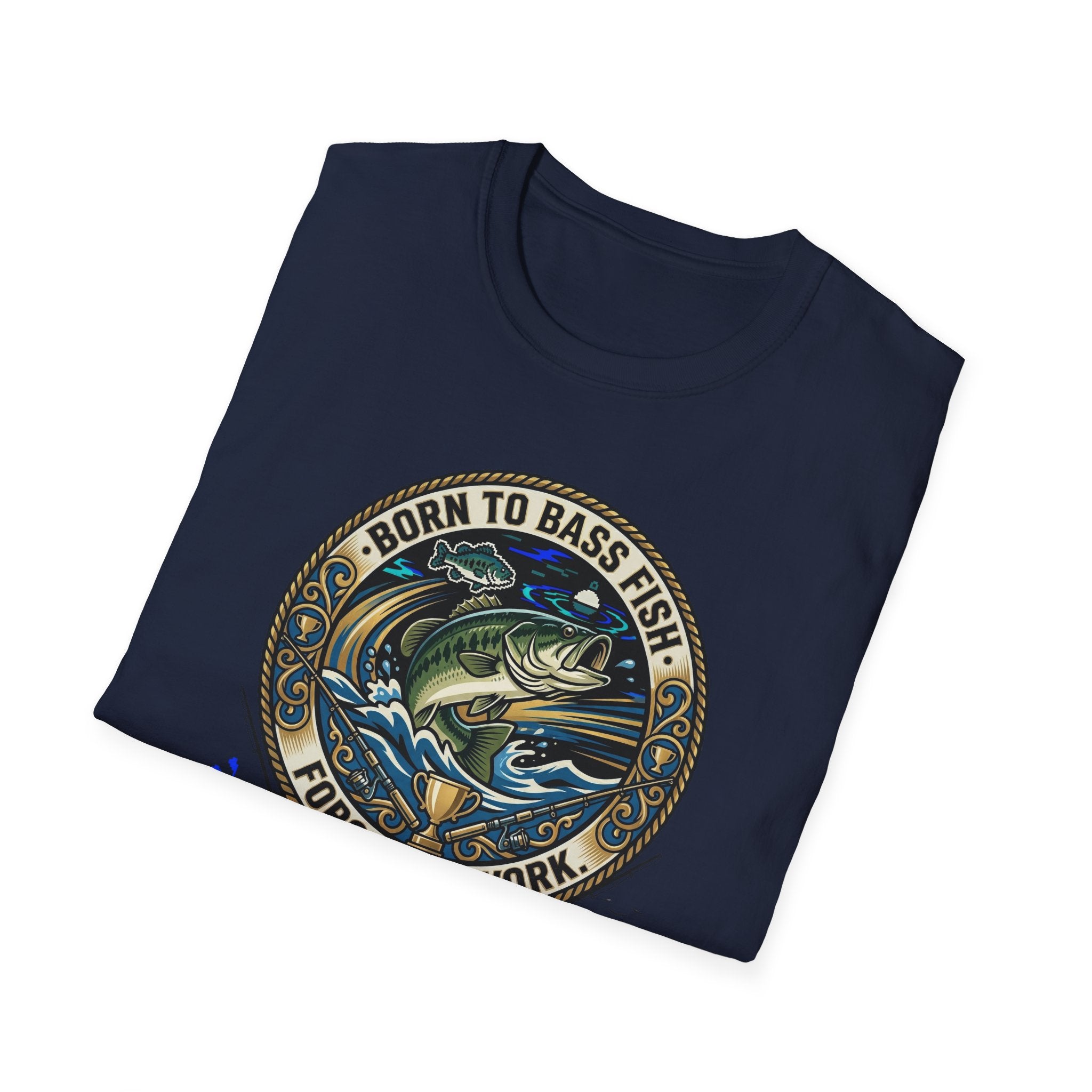 Born to Bass Fish graphic T-Shirt | Fishing Lure Illustration