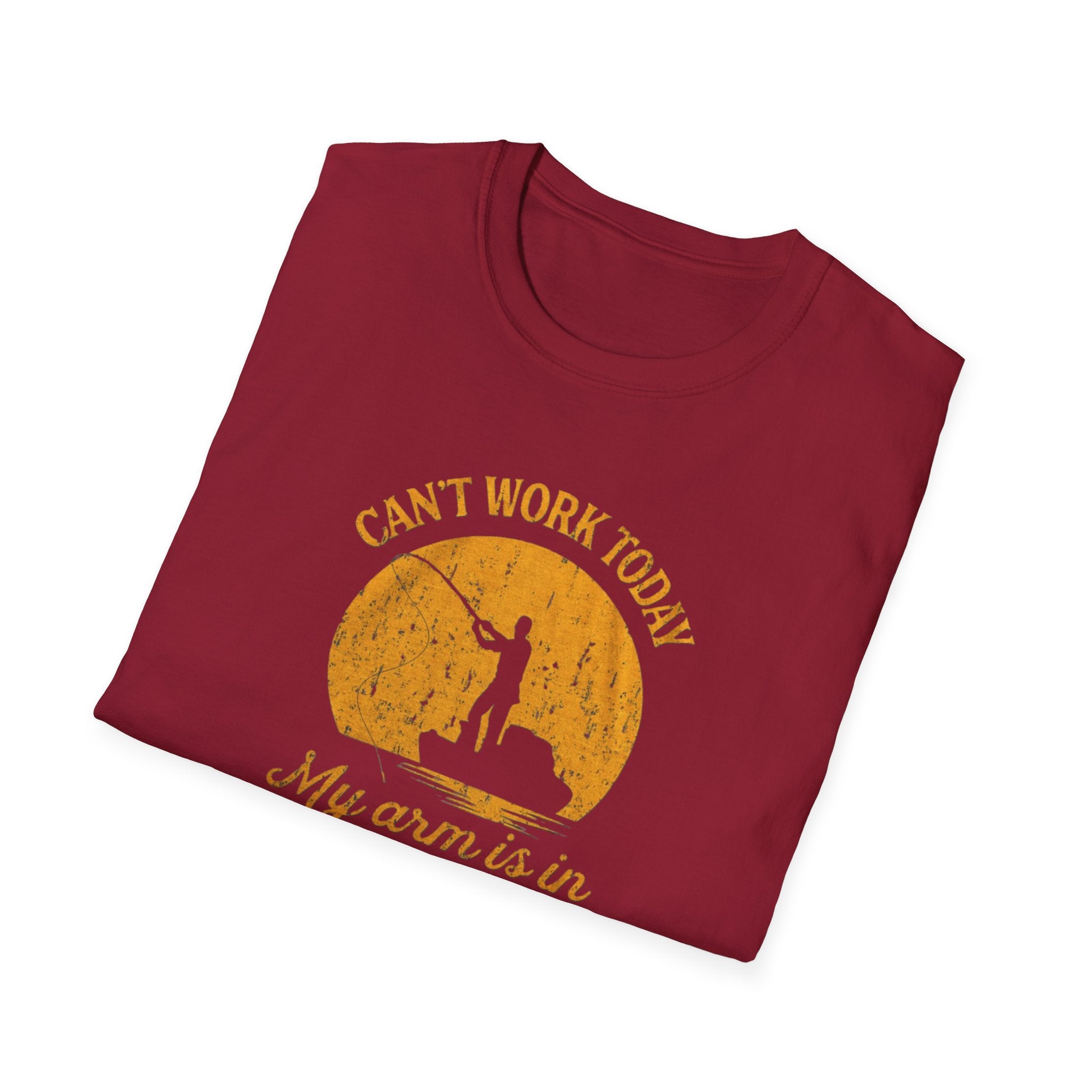 Cant Work Today My Arm Is In A Cast T-Shirt | Funny Fishing Shirt