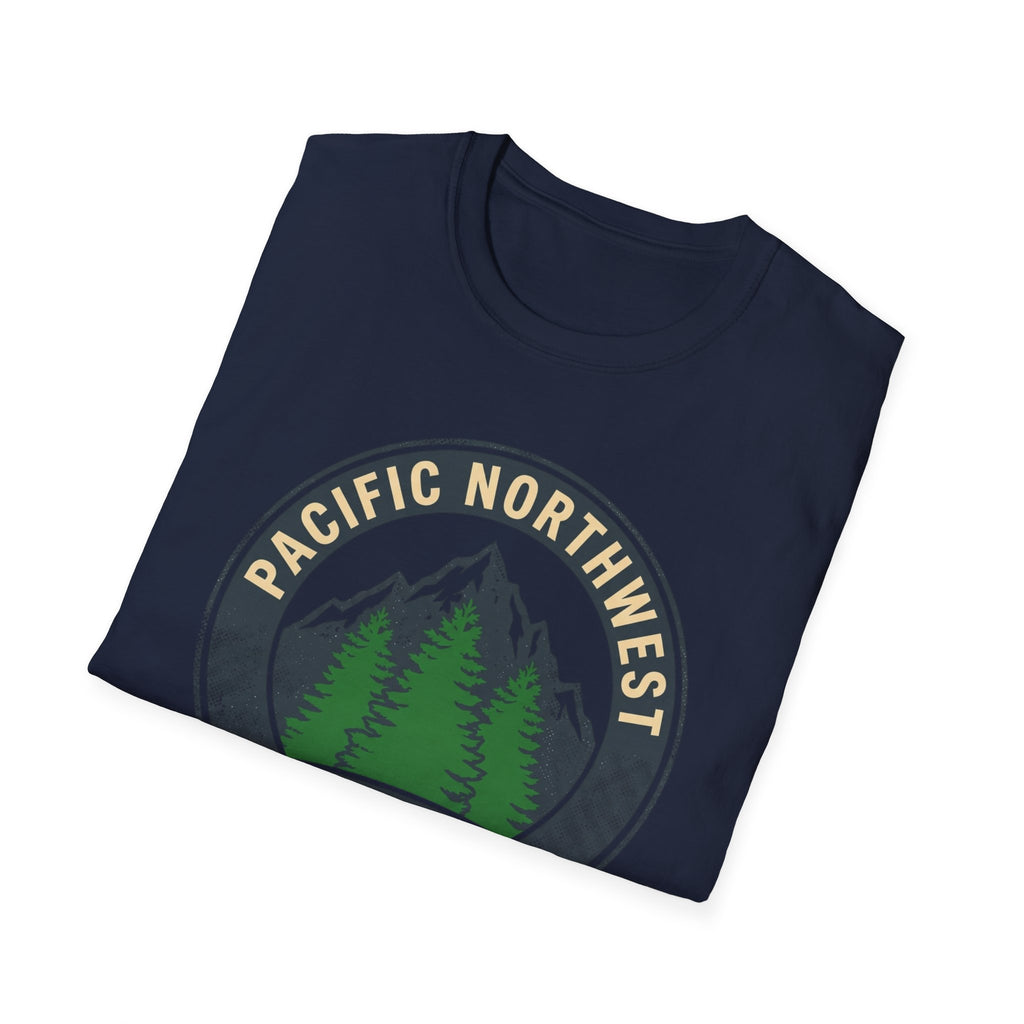 Pacific Northwest Mountain Pines T-Shirt | Upper Left USA graphic