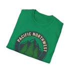 Pacific Northwest Mountain Pines T-Shirt | Upper Left USA graphic