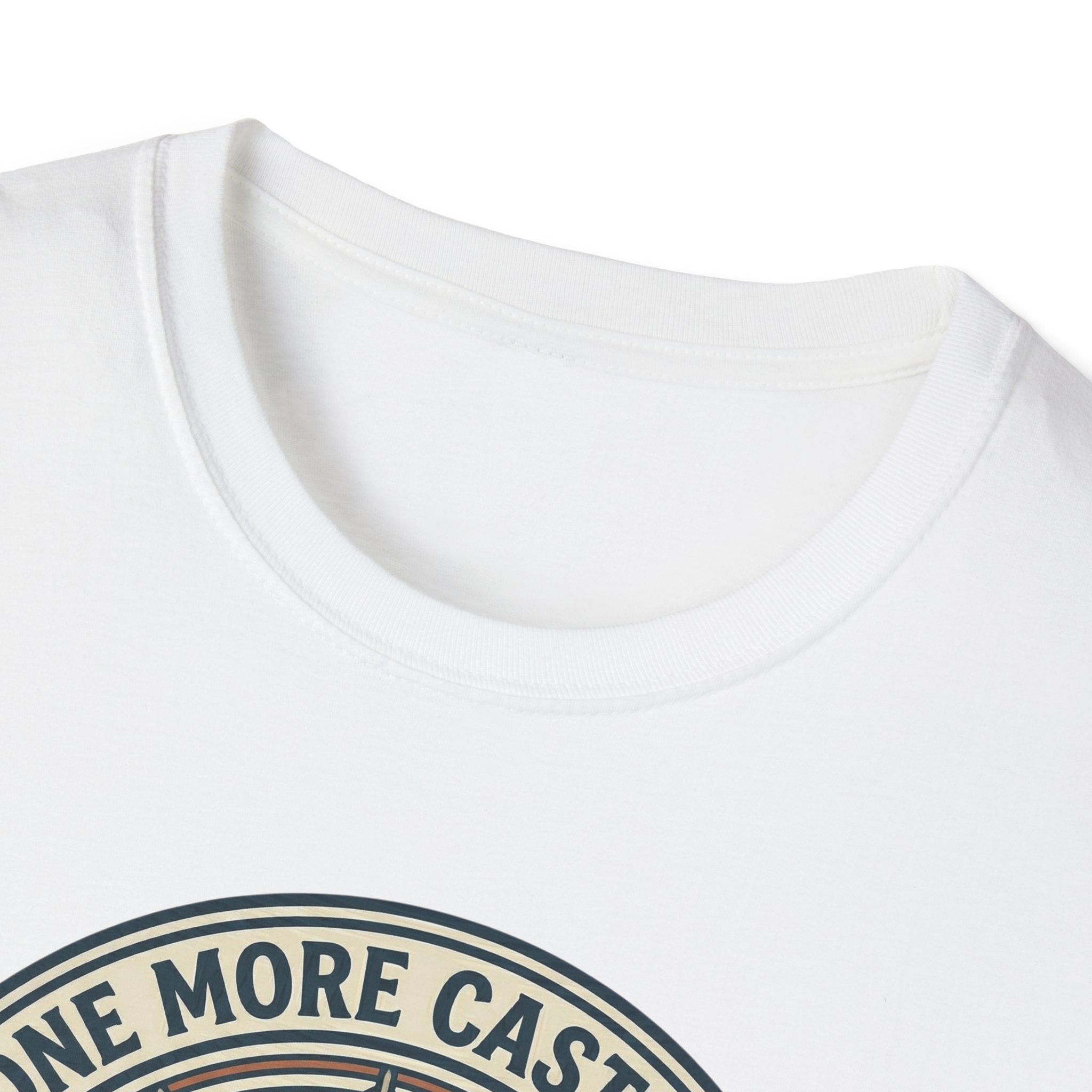 Just One More Cast Fishing T-Shirt | Retro Sunset Angler Design
