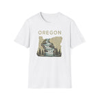 Oregon waterfall state map T-Shirt | River, Pines, Nature