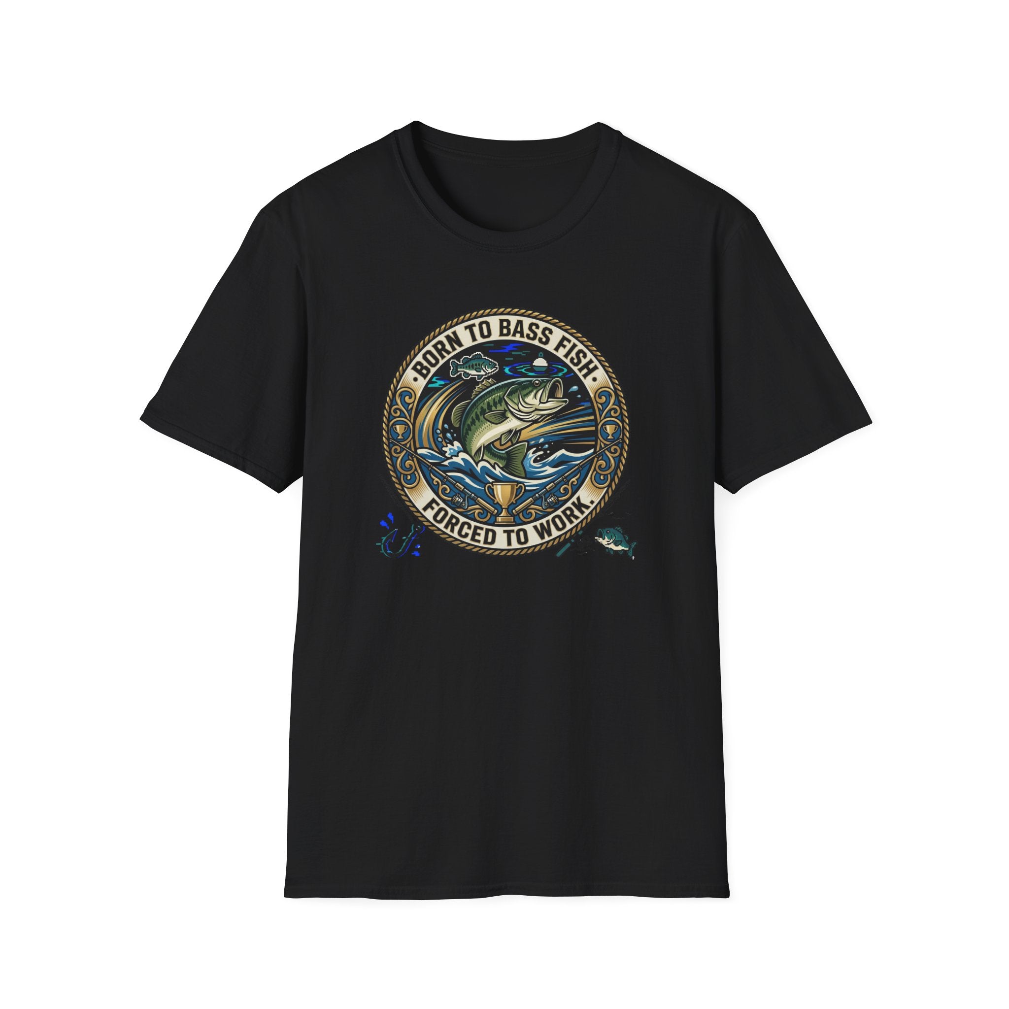 Born to Bass Fish graphic T-Shirt | Fishing Lure Illustration