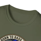 Born to Bass Fish graphic T-Shirt | Fishing Lure Illustration