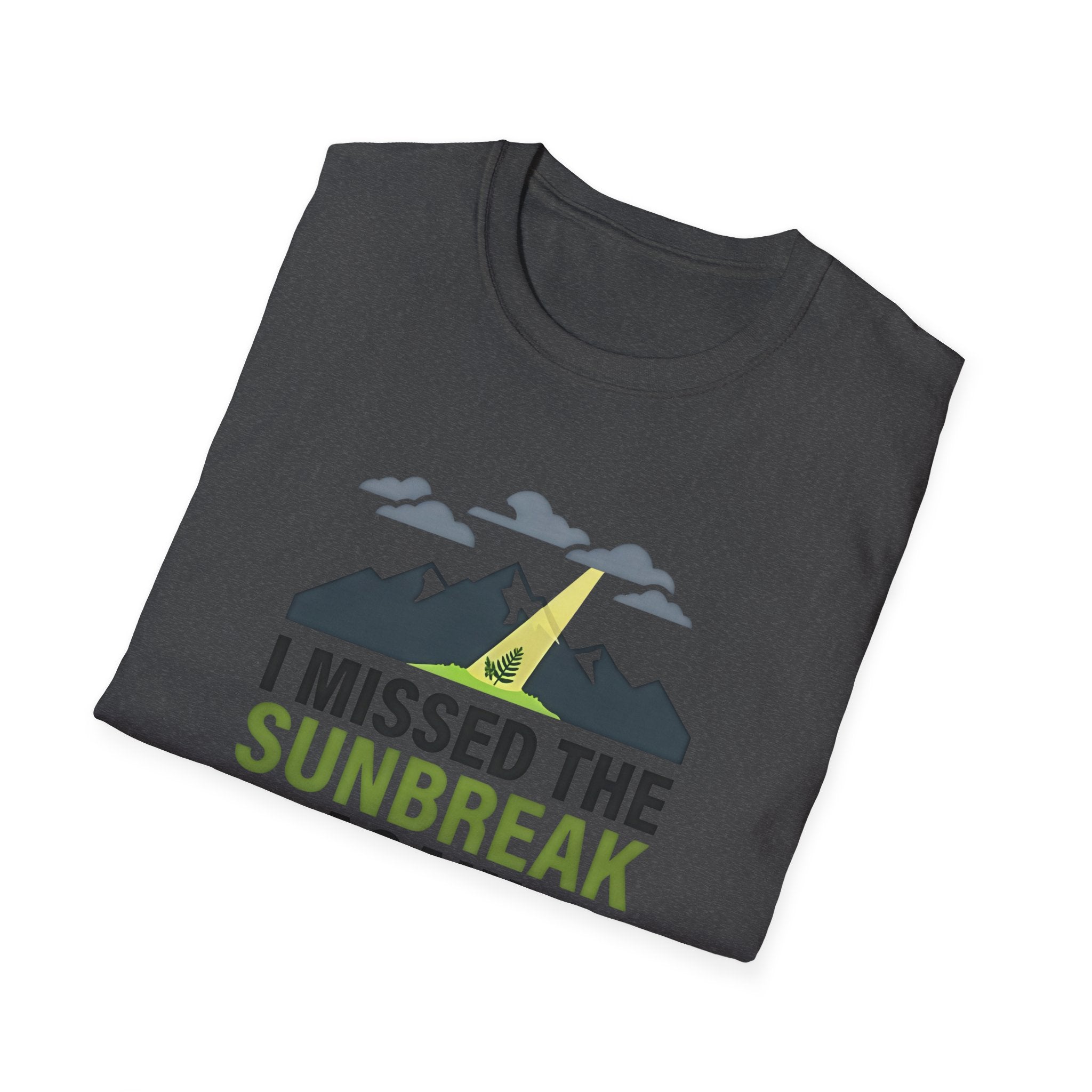 I Missed the Sunbreak Again T-Shirt | Mountain Lightning Graphic Tee