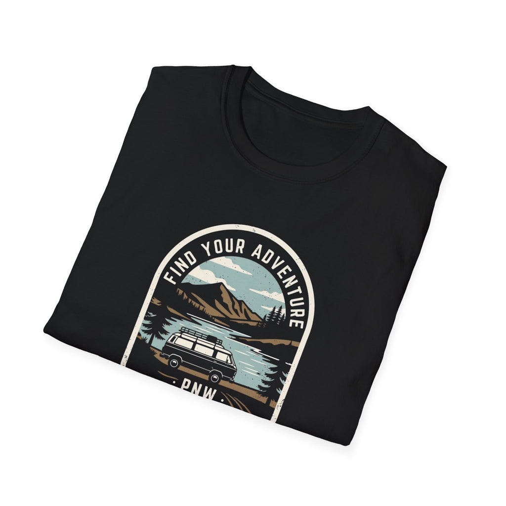 Mountain Lake Vista T-Shirt | Retro Scenic Nature Tee