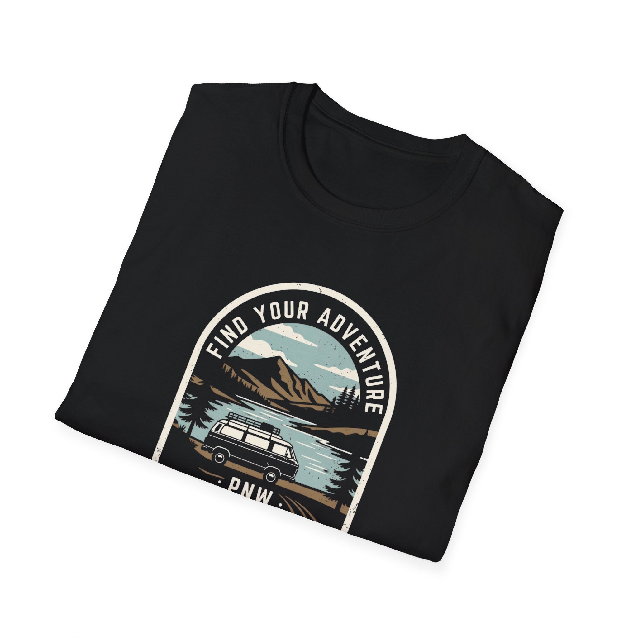Mountain Lake Vista T-Shirt | Retro Scenic Nature Tee