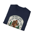 I'm Not Lost I'm Just Taking My Time Sasquatch T-Shirt | Slow Trails Club, Hiking Graphic