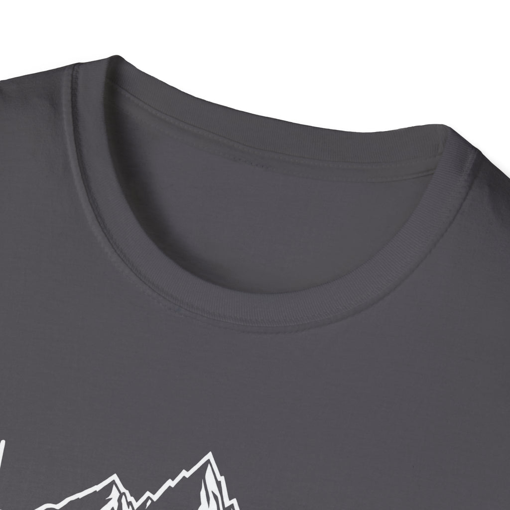 Mountain Heartbeat T-Shirt — Minimalist Mountain ECG Tee for Hikers & Outdoor Lovers