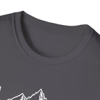 Mountain Heartbeat T-Shirt — Minimalist Mountain ECG Tee for Hikers & Outdoor Lovers