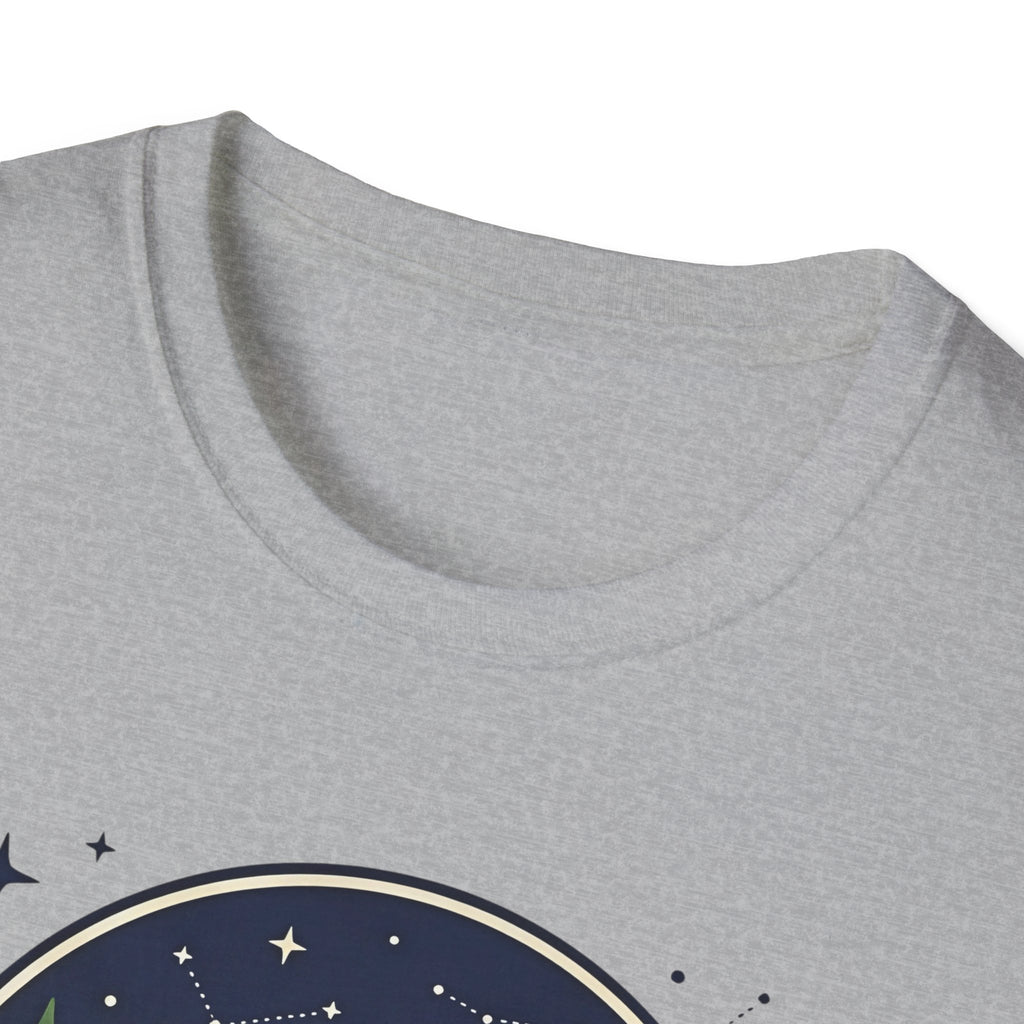 The Forest Whispers campfire scene T-Shirt | nighttime woods illustration
