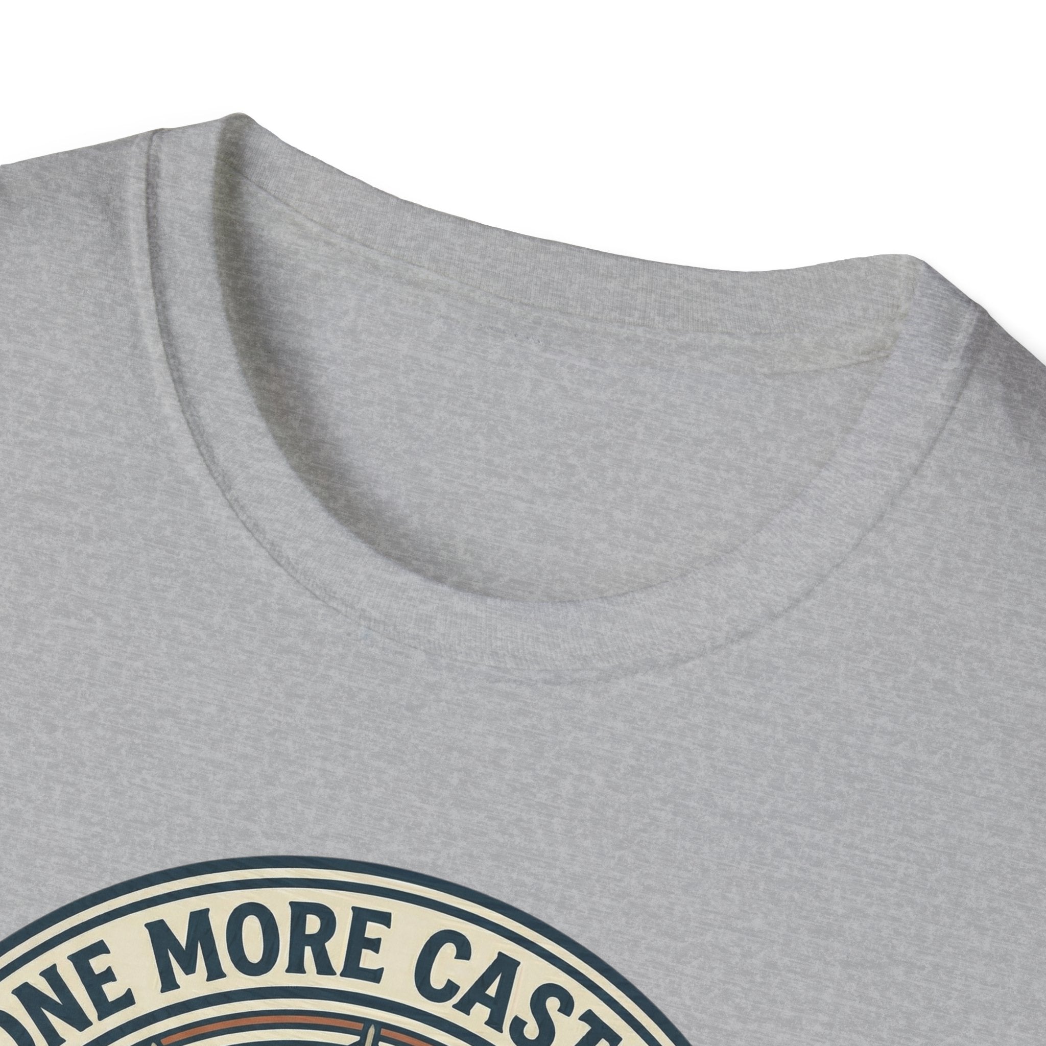 Just One More Cast Fishing T-Shirt | Retro Sunset Angler Design