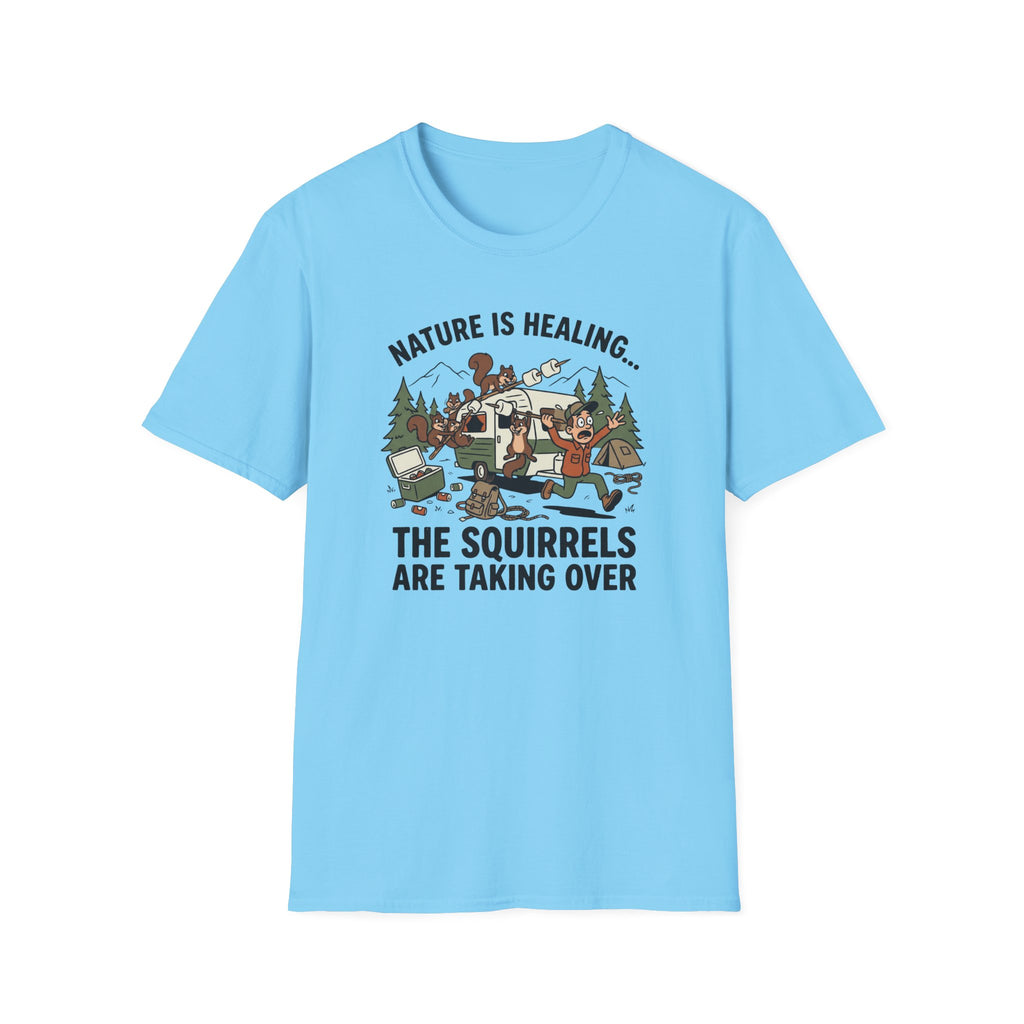 Nature Is Healing The Squirrels Are Taking Over T-Shirt | Squirrel Forest Illustration