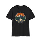 Wander Where The Signal Fades T-Shirt | Mountain Sunset Camping Design