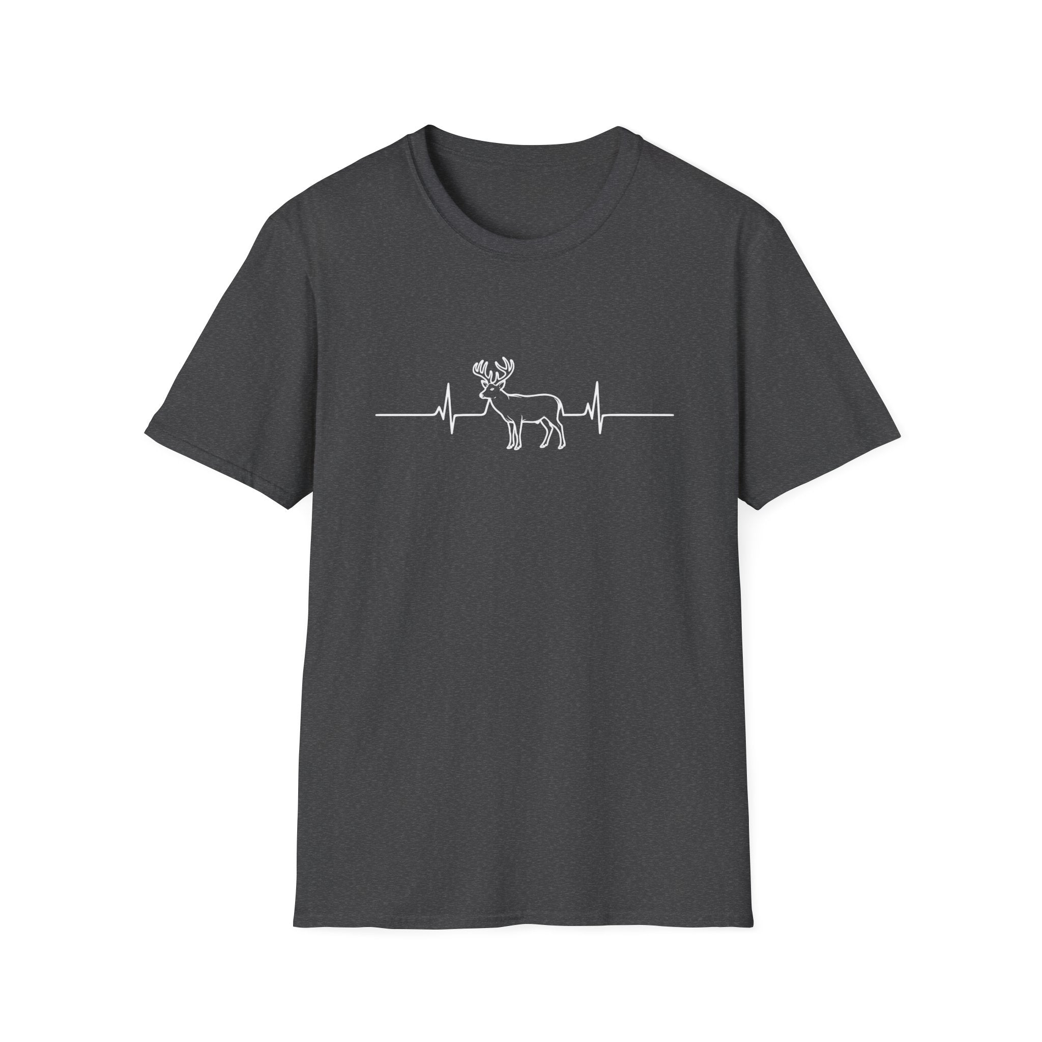 Buck Heartbeat Line T-Shirt | Deer EKG Graphic Tee