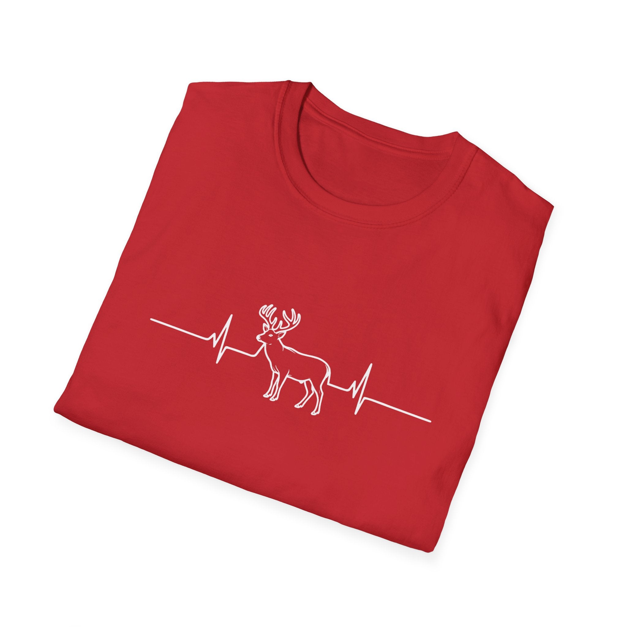 Buck Heartbeat Line T-Shirt | Deer EKG Graphic Tee
