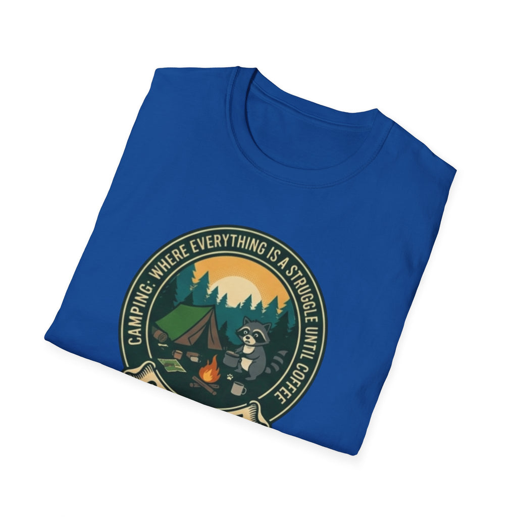 Camping Coffee Bear Chaos Unit T-Shirt | Campfire Woods Graphic