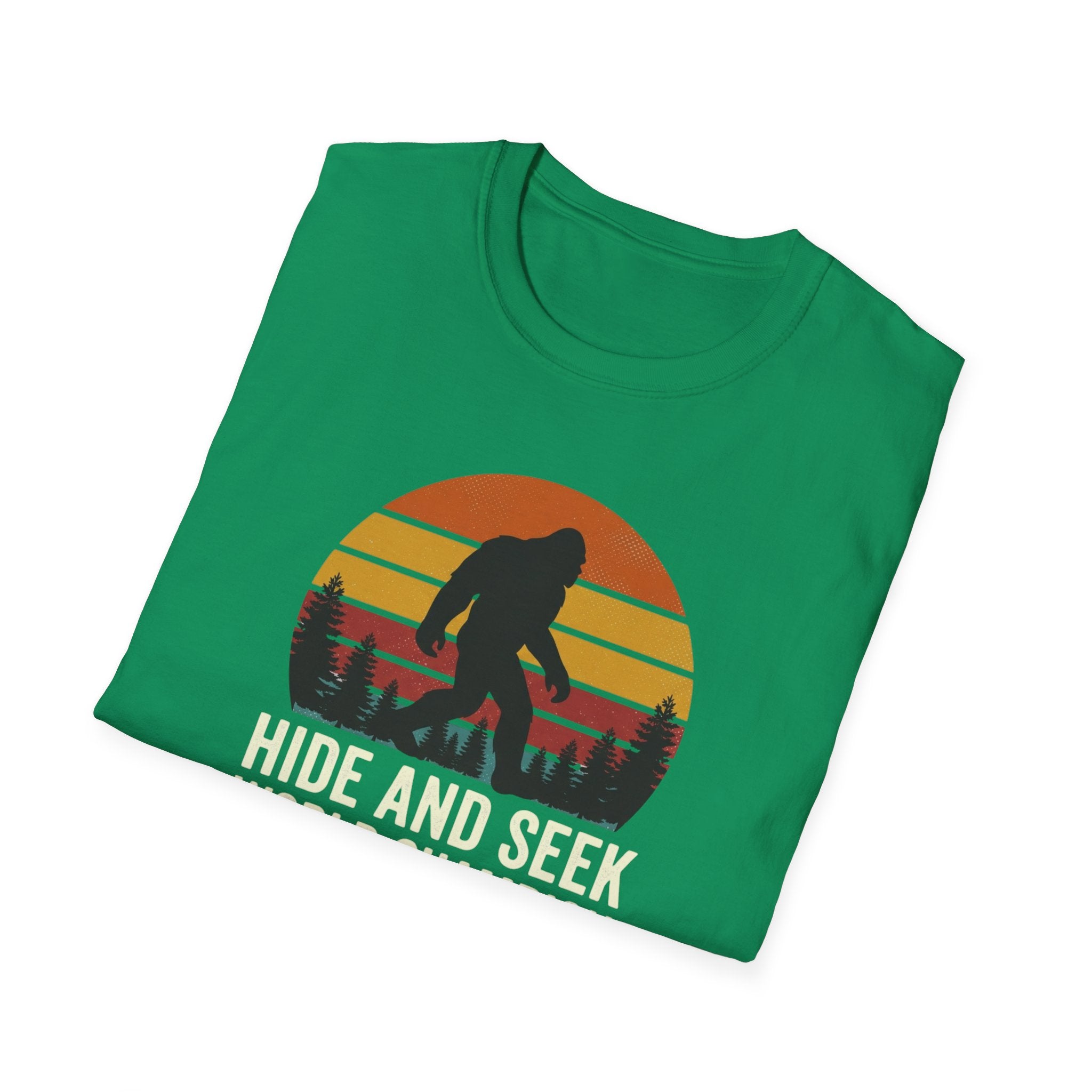 Bigfoot Silhouette Sunset T-Shirt | Retro Sasquatch Design