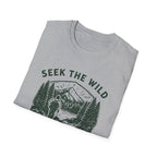 Seek the Wild hiker mountain graphic T-Shirt | Pacific Northwest outdoor design