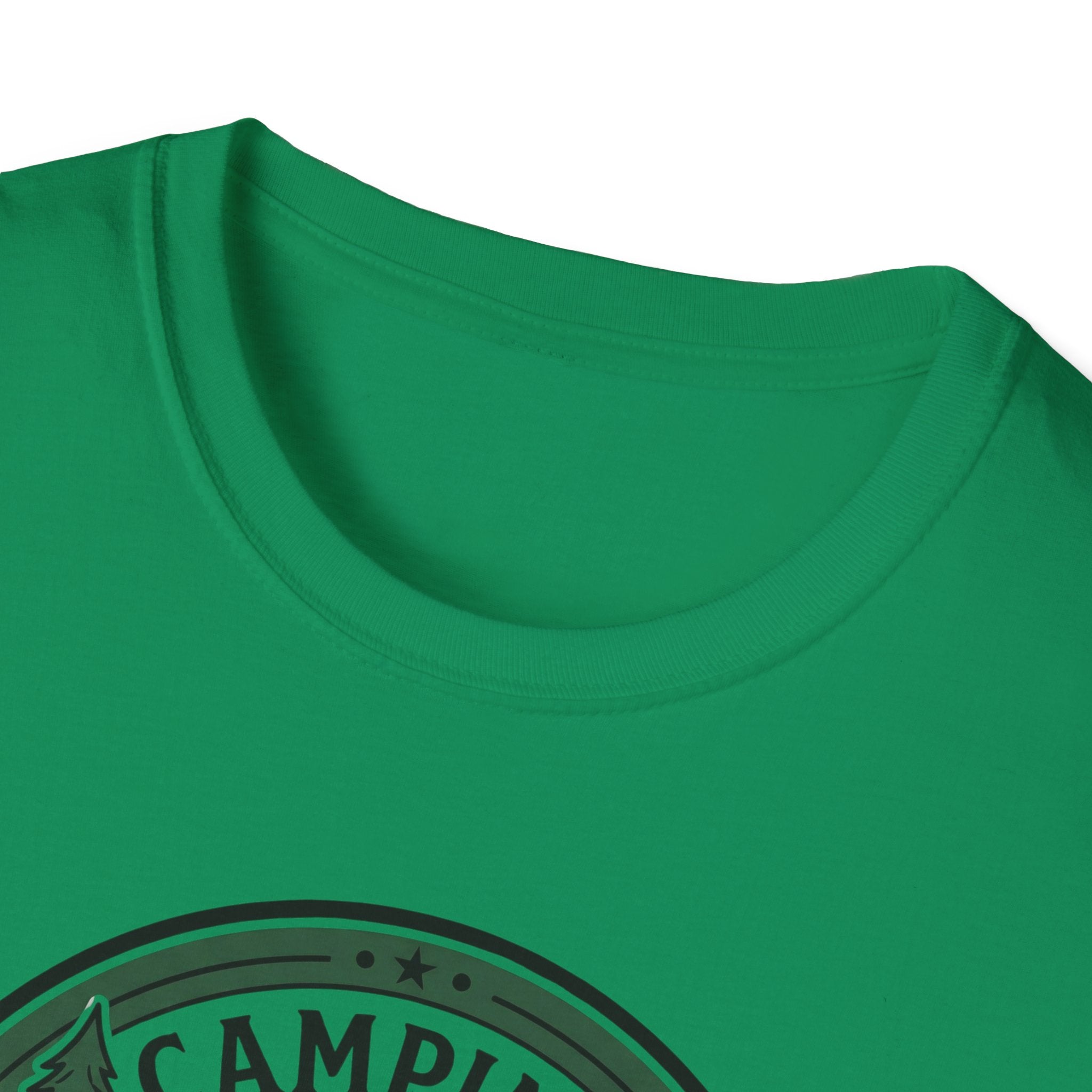Camping Campfire Tent Graphic T-Shirt | Outdoor Adventure Cabin Design