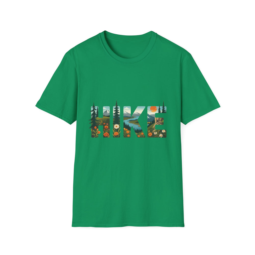 Hike nature typography T-Shirt | Outdoor hiking mountains forest design