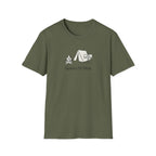 Guess Ill Stay camping tee | Tent and campfire graphic T-Shirt