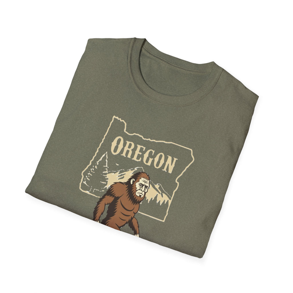 Oregon Bigfoot T-Shirt | Sasquatch Forest State Outline