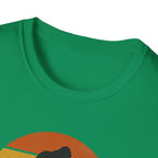 Bigfoot Silhouette Sunset T-Shirt | Retro Sasquatch Design