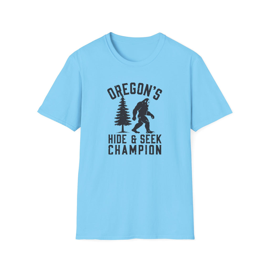Oregon's Hide & Seek Champion T-Shirt | Bigfoot Sasquatch Graphic Tee